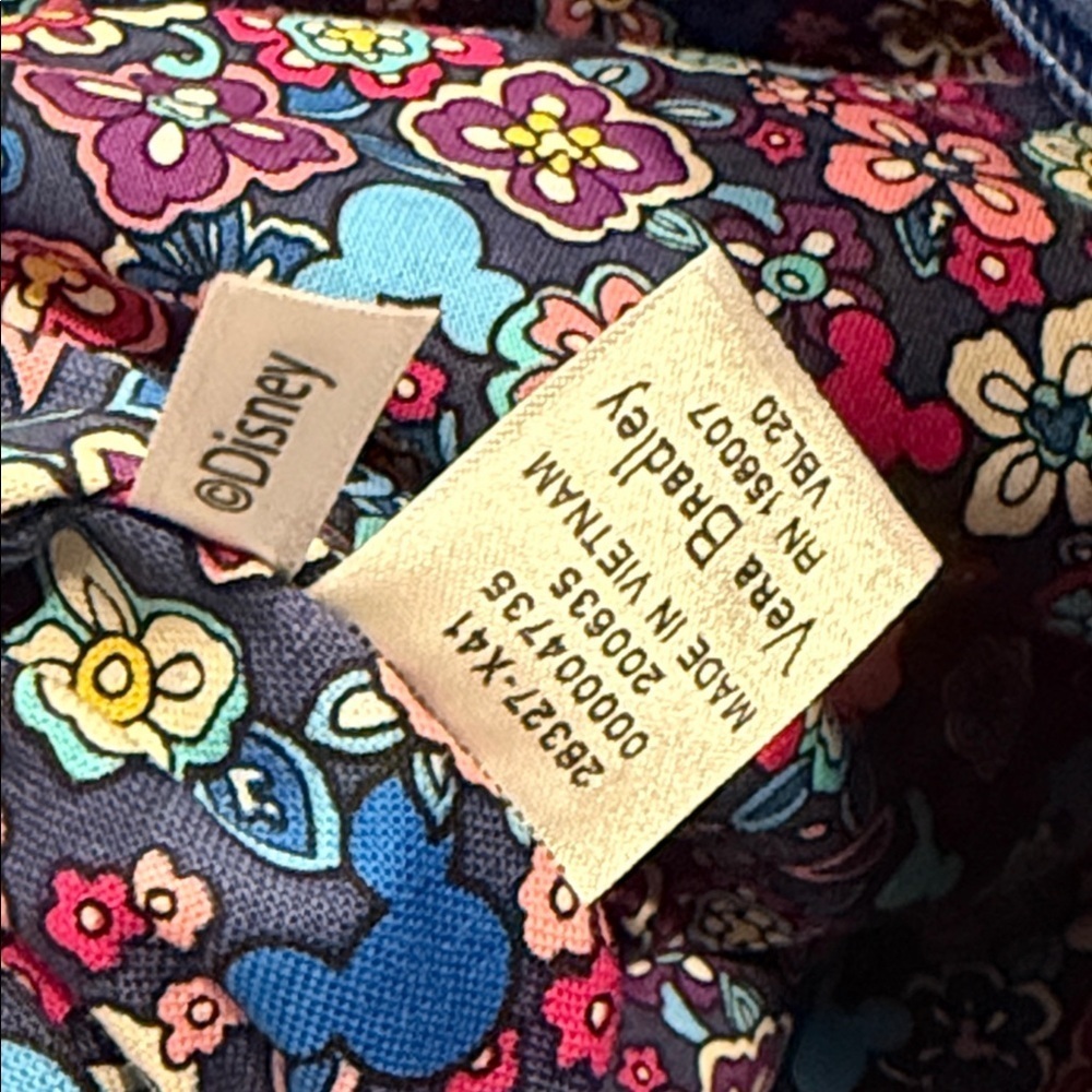 Vera Bradley Large Tote Bag Disney Mickey Minnie Sensational Six Ditsy - Picture 6 of 7